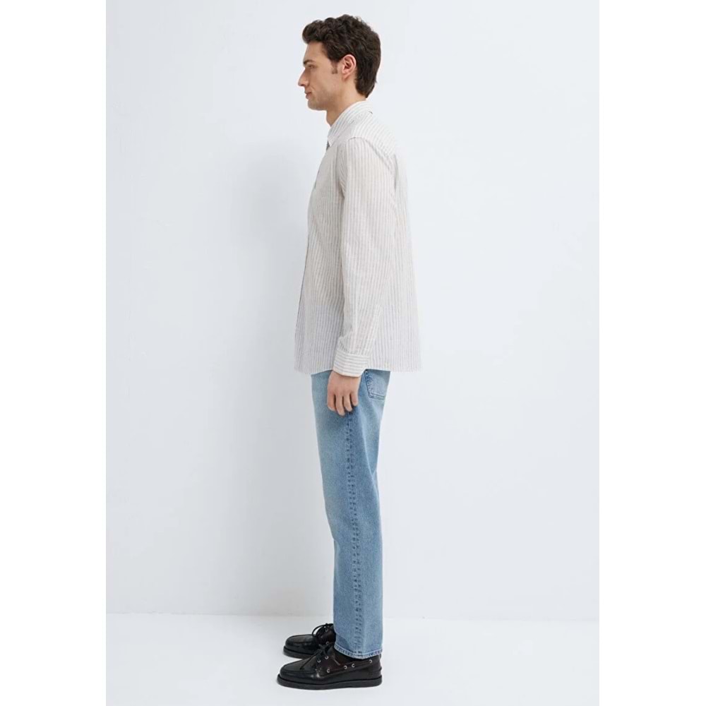 Mavi M0212004-91559 Keten Karışımlı Gömlek Regular Fit Erkek Gömlek