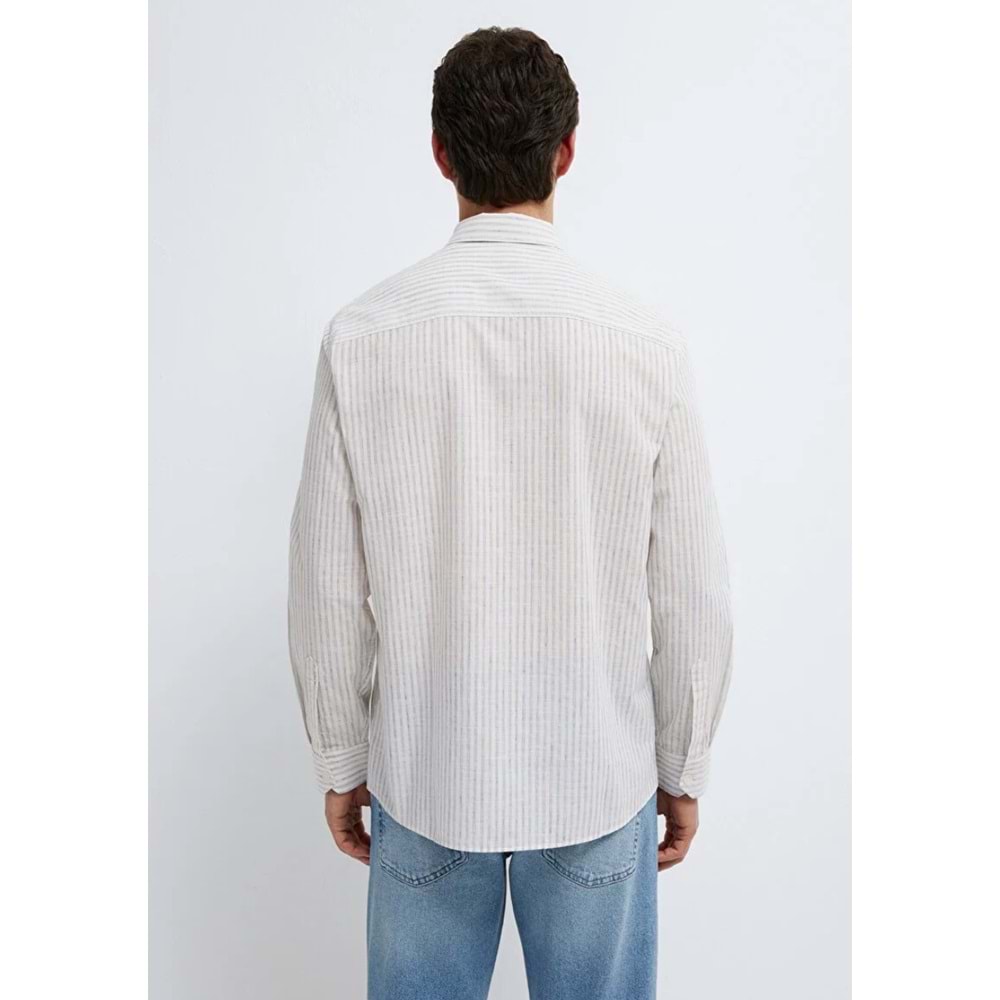 Mavi M0212004-91559 Keten Karışımlı Gömlek Regular Fit Erkek Gömlek