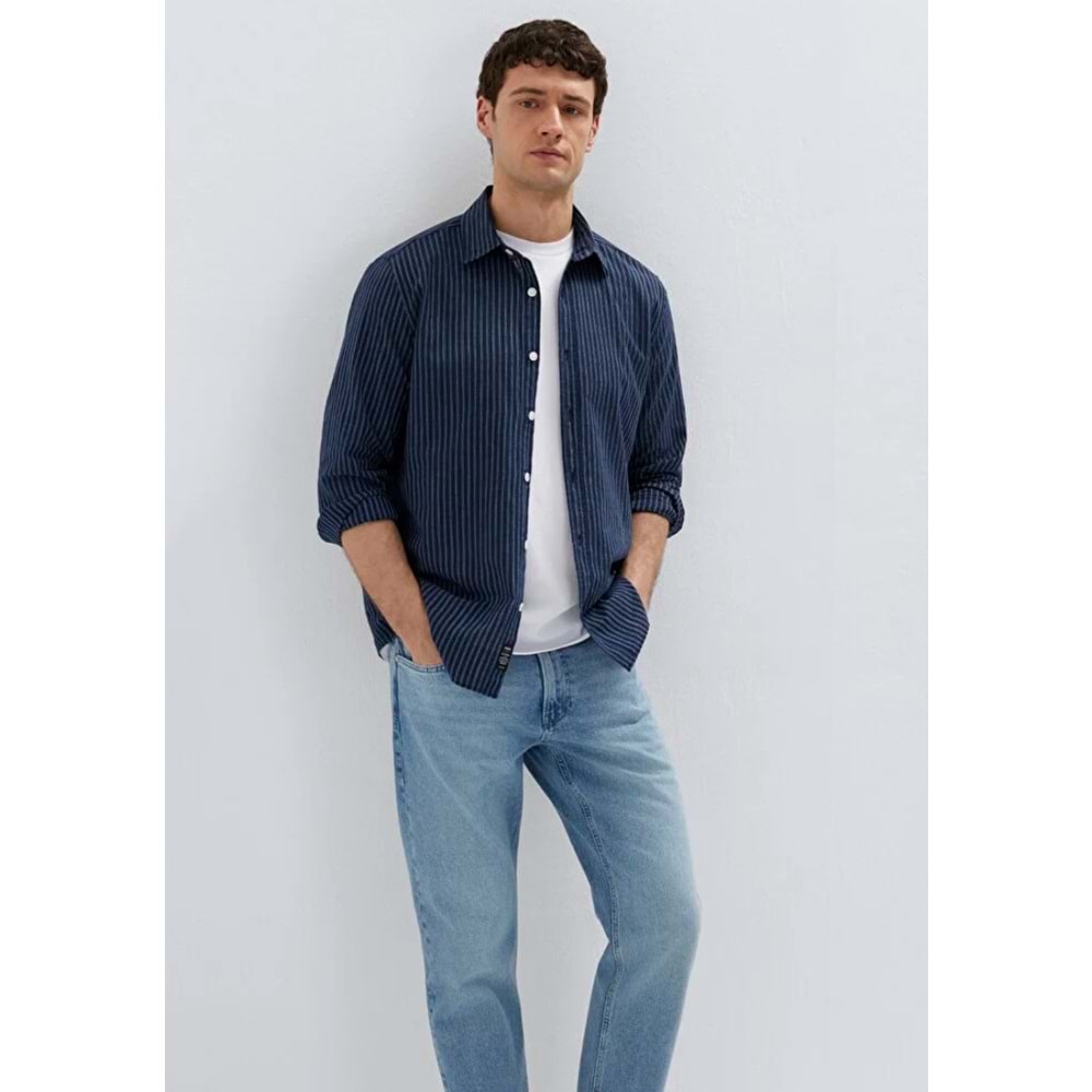 Mavi M0212004-91566 Keten Karışımlı Gömlek Regular Fit Erkek Gömlek