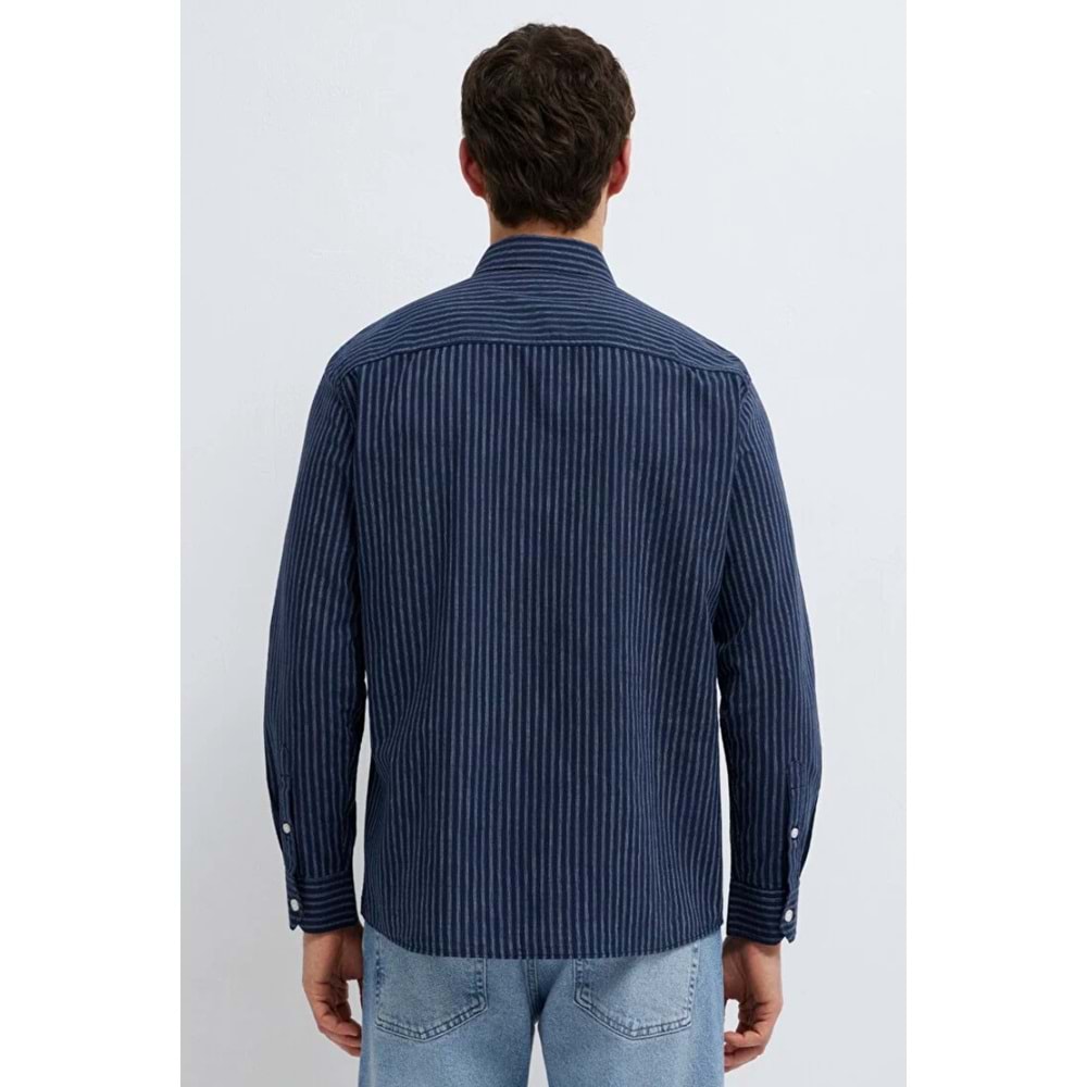 Mavi M0212004-91566 Keten Karışımlı Gömlek Regular Fit Erkek Gömlek