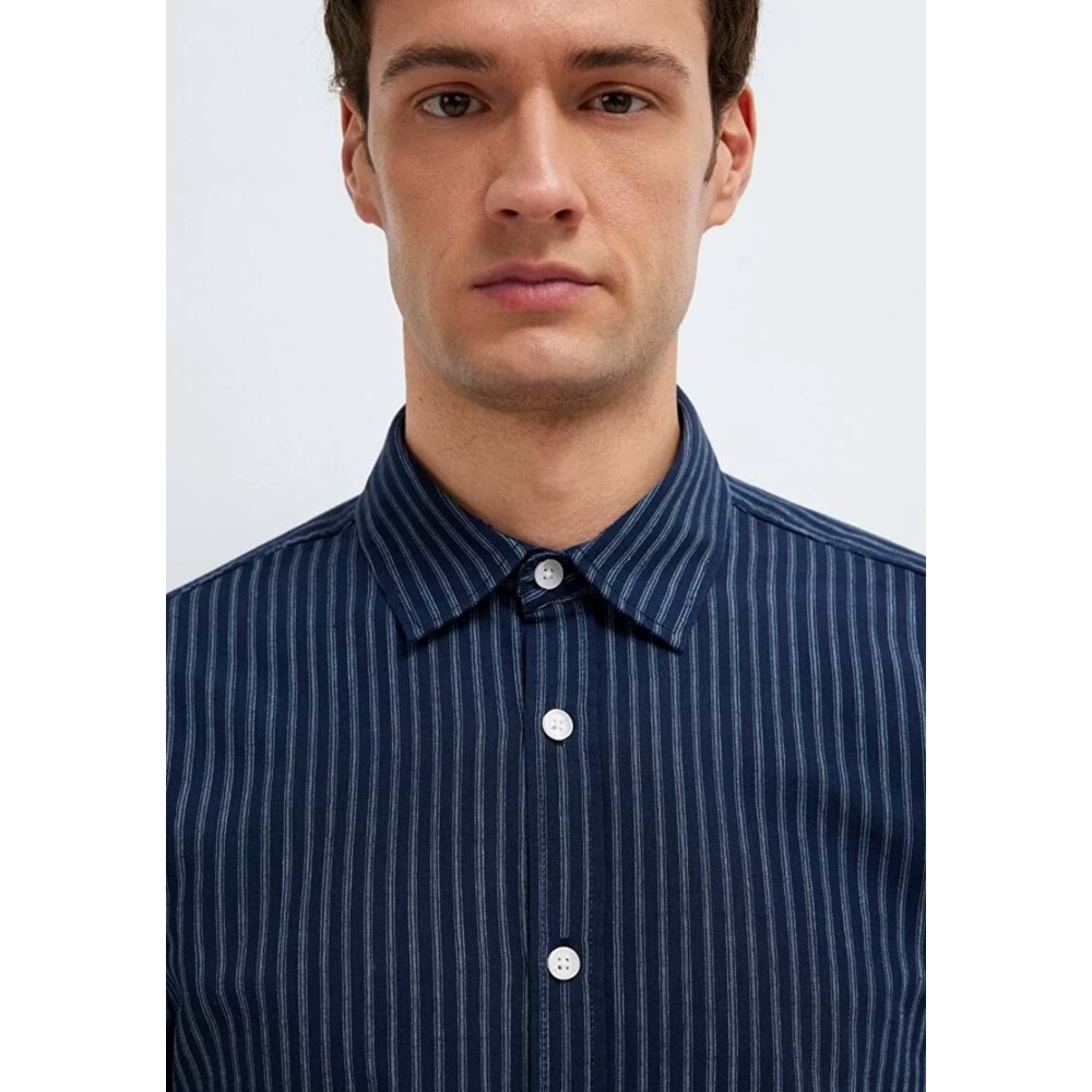 Mavi M0212004-91566 Keten Karışımlı Gömlek Regular Fit Erkek Gömlek