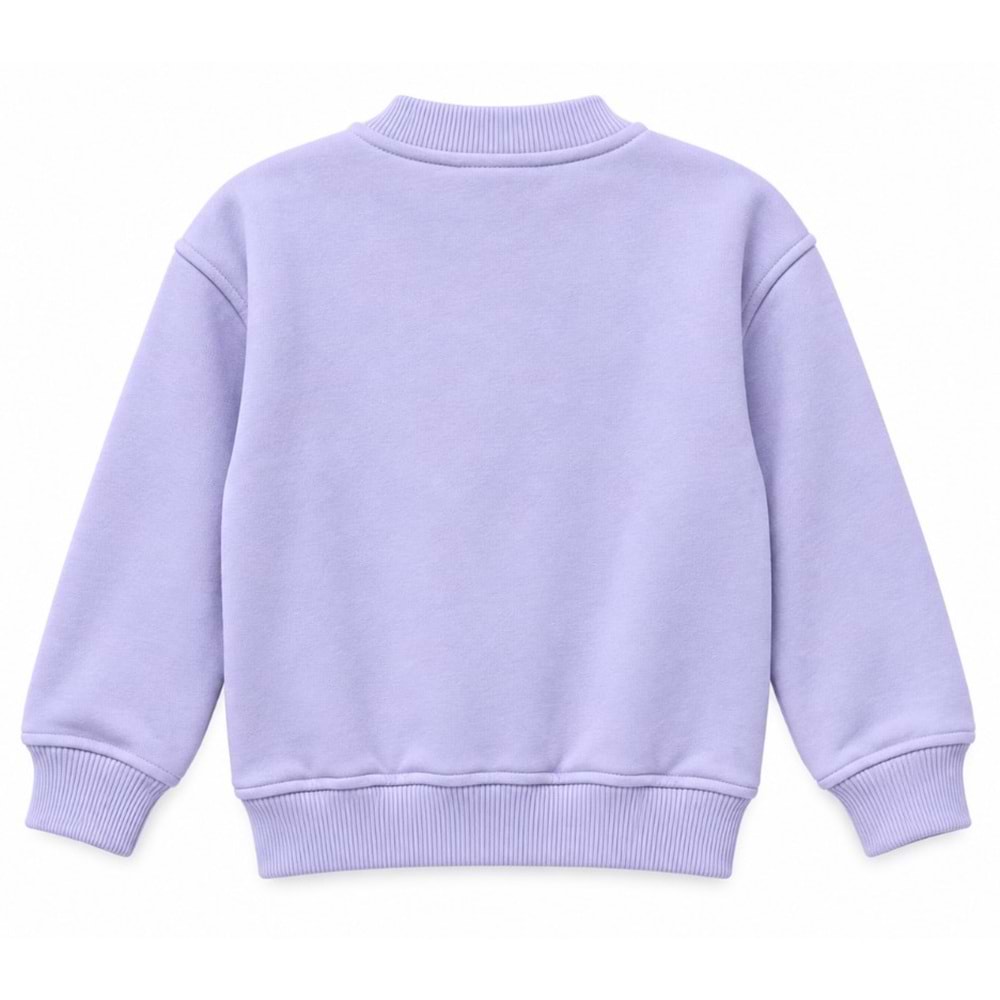 Mavi M7S10197-70523 Mavi Kalp Logo Baskılı Fermuarlı Kız Çocuk Sweatshirt