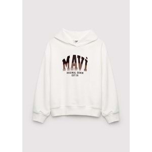 Mavi M7S10179-70057 Mavi Logo Baskılı Kapüşonlu Kız Çocuk Sweatshirt