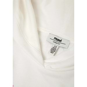 Mavi M7S10179-70057 Mavi Logo Baskılı Kapüşonlu Kız Çocuk Sweatshirt