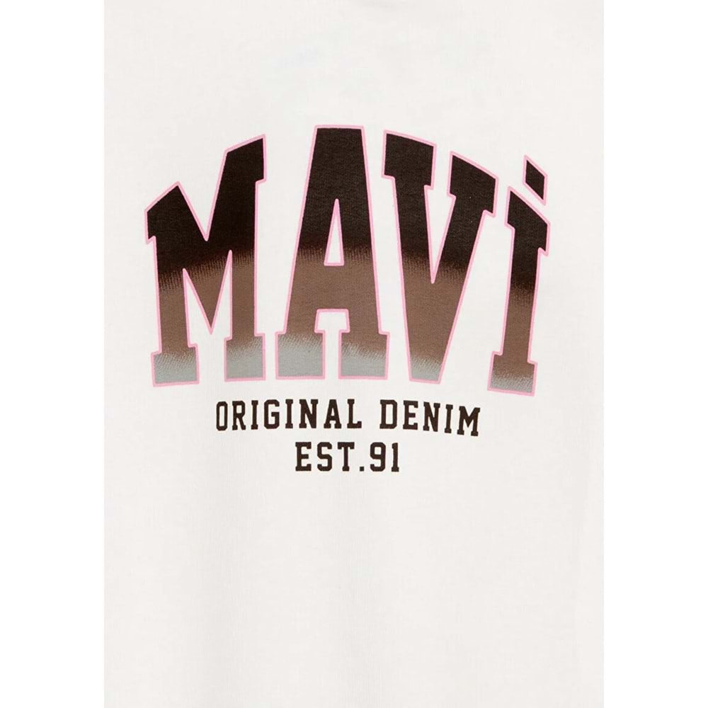 Mavi M7S10179-70057 Mavi Logo Baskılı Kapüşonlu Kız Çocuk Sweatshirt