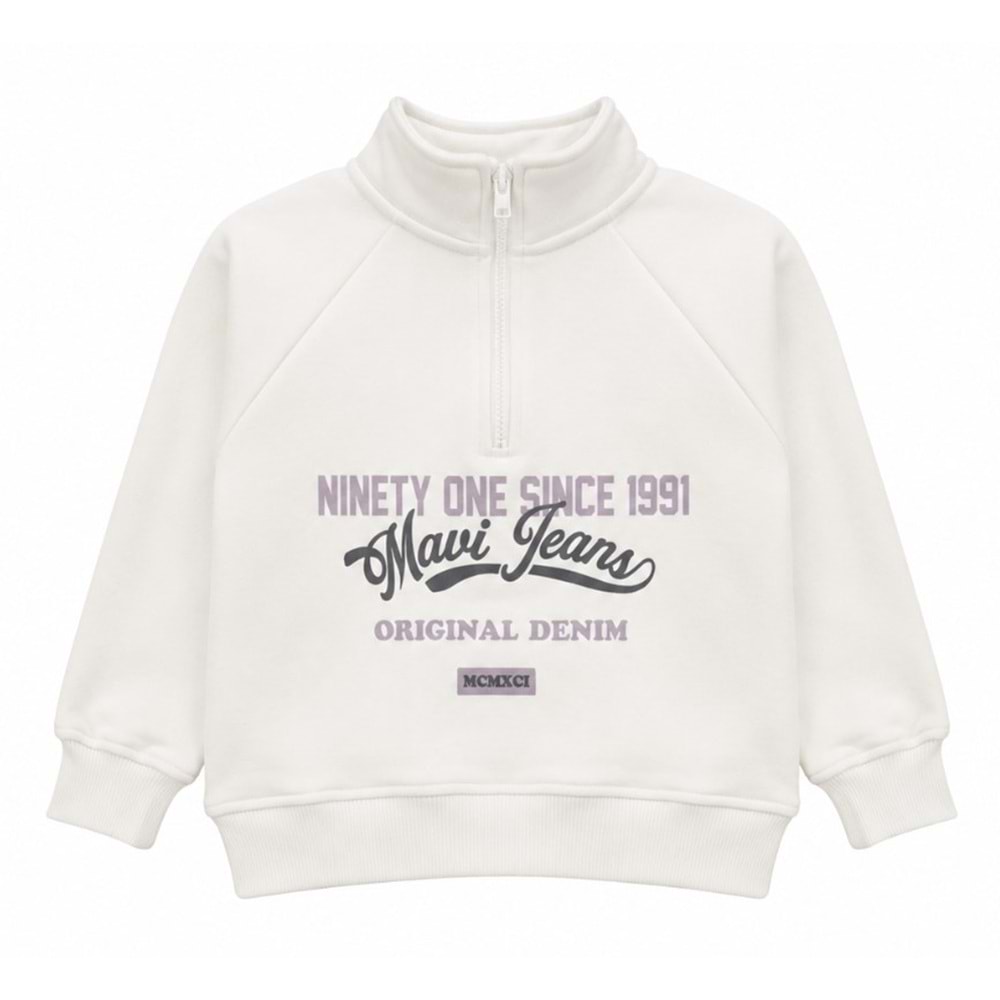 Mavi M7S10191-70057 Mavi Logo Baskılı Kapüşonlu Kız Çocuk Sweatshirt