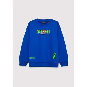 Mavi M6S10191-70896 Minecraft Baskılı Çocuk Sweatshirt