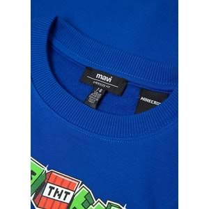 Mavi M6S10191-70896 Minecraft Baskılı Çocuk Sweatshirt