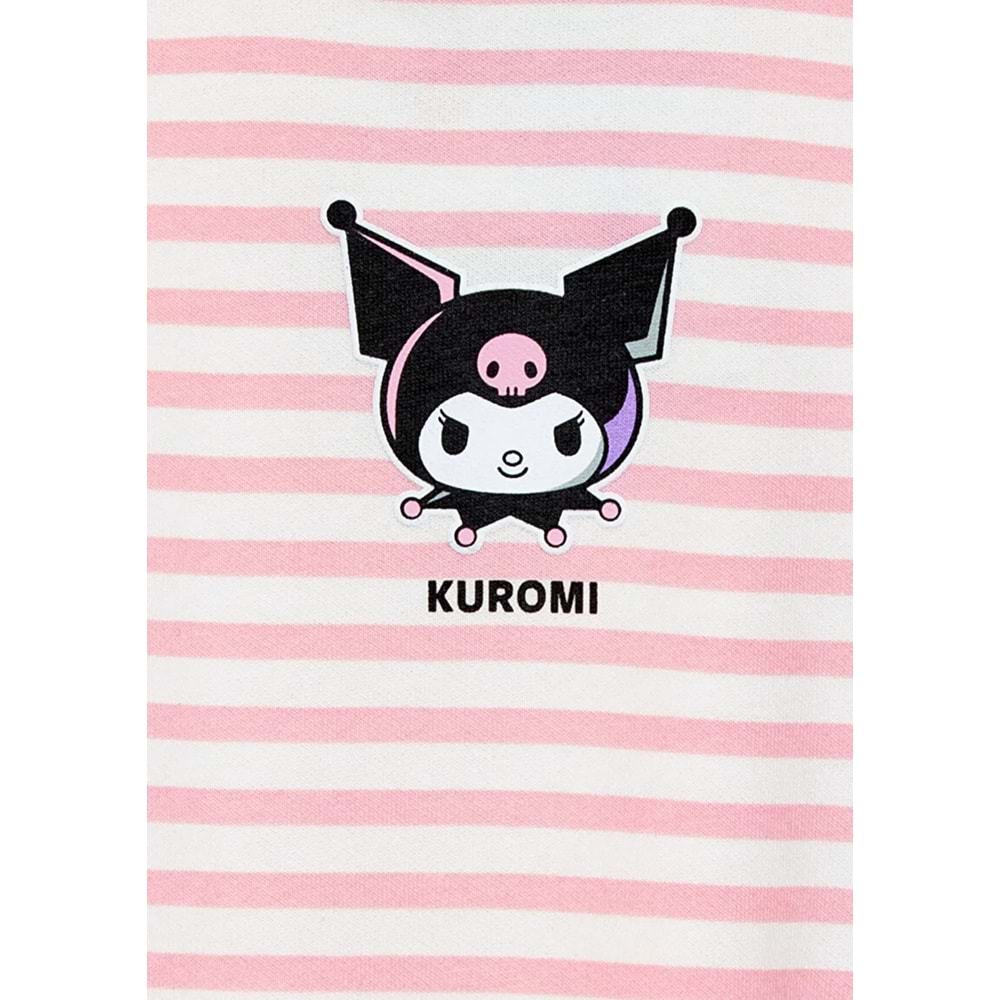 Mavi M7S10201-91630 Mavi Kuromi Baskılı Çizgili Kız Çocuk Sweatshirt