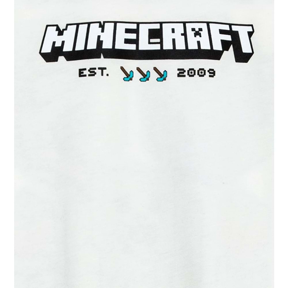 Mavi M6610492-70057 Minecraft Baskılı Erkek Çocuk Tişört