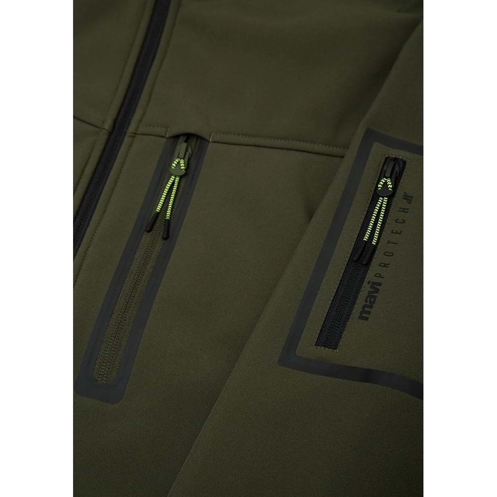 Mavi M0110848-71545 Mavi Su İtici Pro-Tech Water-Replent Kapüşonlu Spandex Erkek Mont