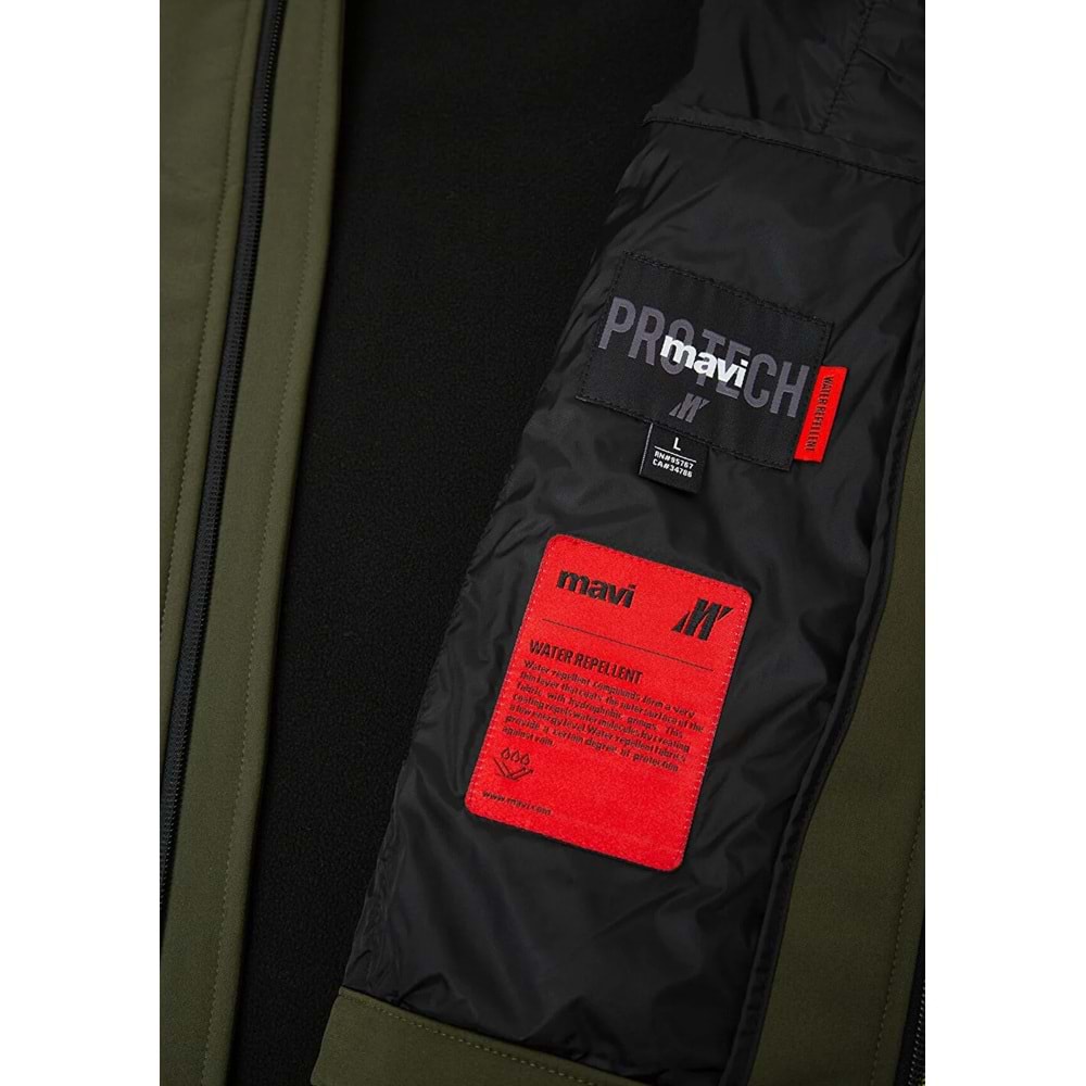 Mavi M0110848-71545 Mavi Su İtici Pro-Tech Water-Replent Kapüşonlu Spandex Erkek Mont