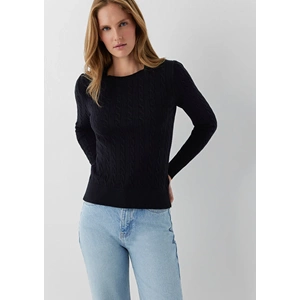 Mavi M1710910-900 Mavi Burgu Desenli Kazak Kadın Sweatshirt