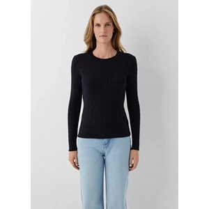 Mavi M1710910-900 Mavi Burgu Desenli Kazak Kadın Sweatshirt
