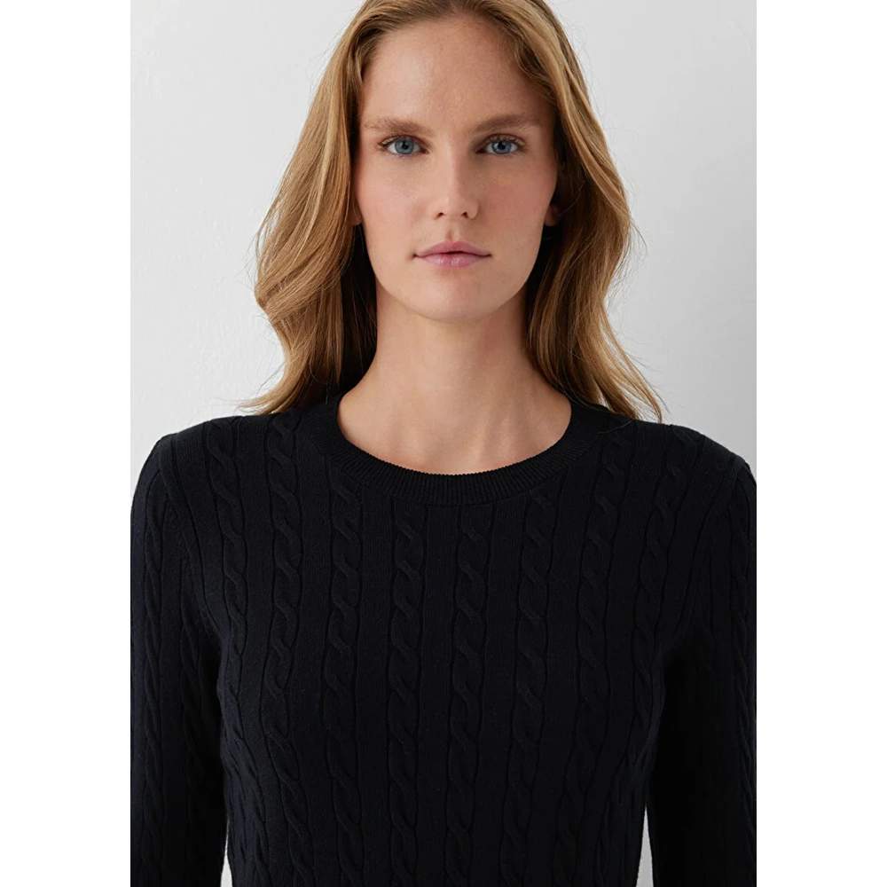 Mavi M1710910-900 Mavi Burgu Desenli Kazak Kadın Sweatshirt