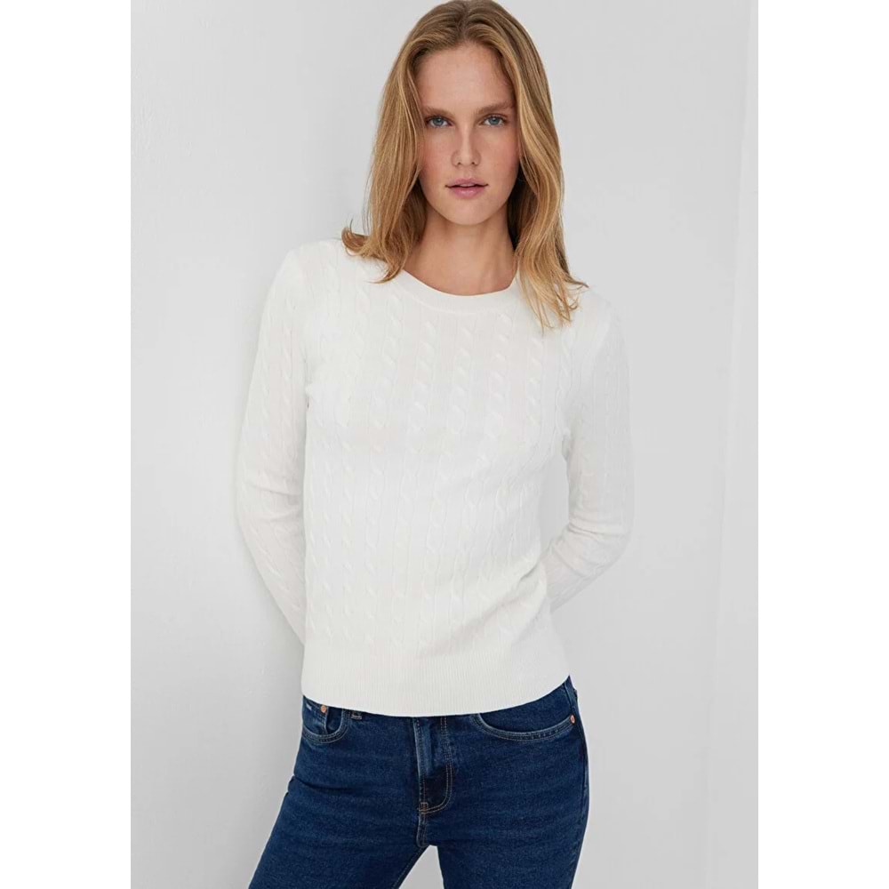 Mavi M1710910-70057 Mavi Burgu Desenli Kazak Kadın Sweatshirt