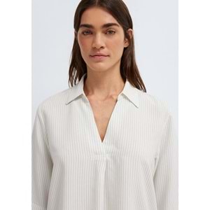 Mavi M1211612-80767 Çizgili T-Shirt Kadın Tişört