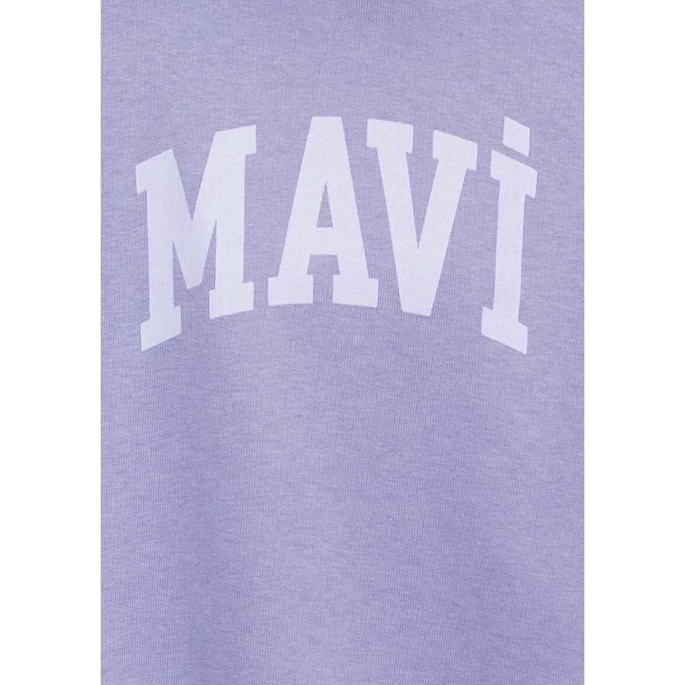 Mavi M7S10147-70557 Mavi Logo Baskılı Kapüşonlu Kız Çocuk Sweatshirt