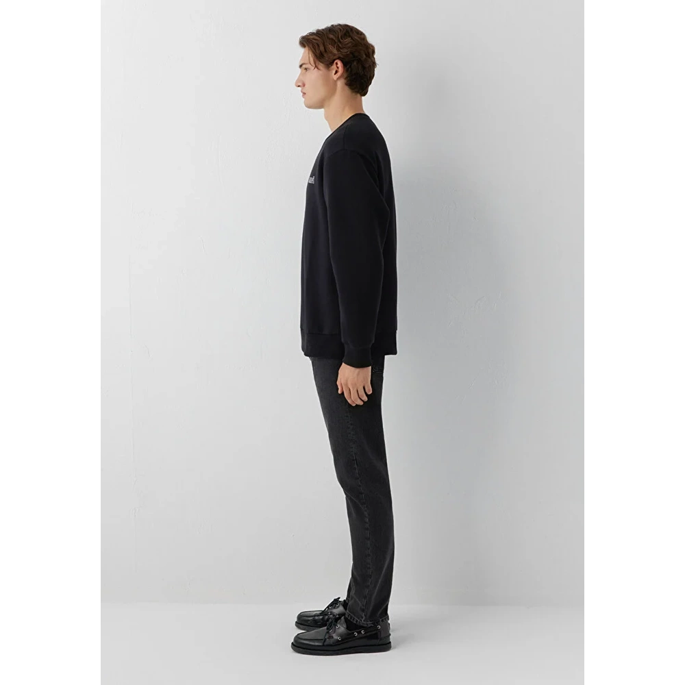 Mavi M0S10379-900 Mavi Logo Baskılı Sweatshirt Erkek Sweatshirt