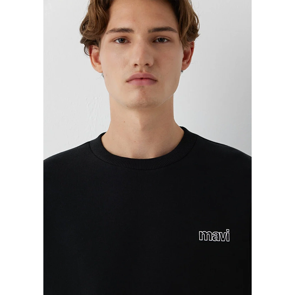 Mavi M0S10379-900 Mavi Logo Baskılı Sweatshirt Erkek Sweatshirt