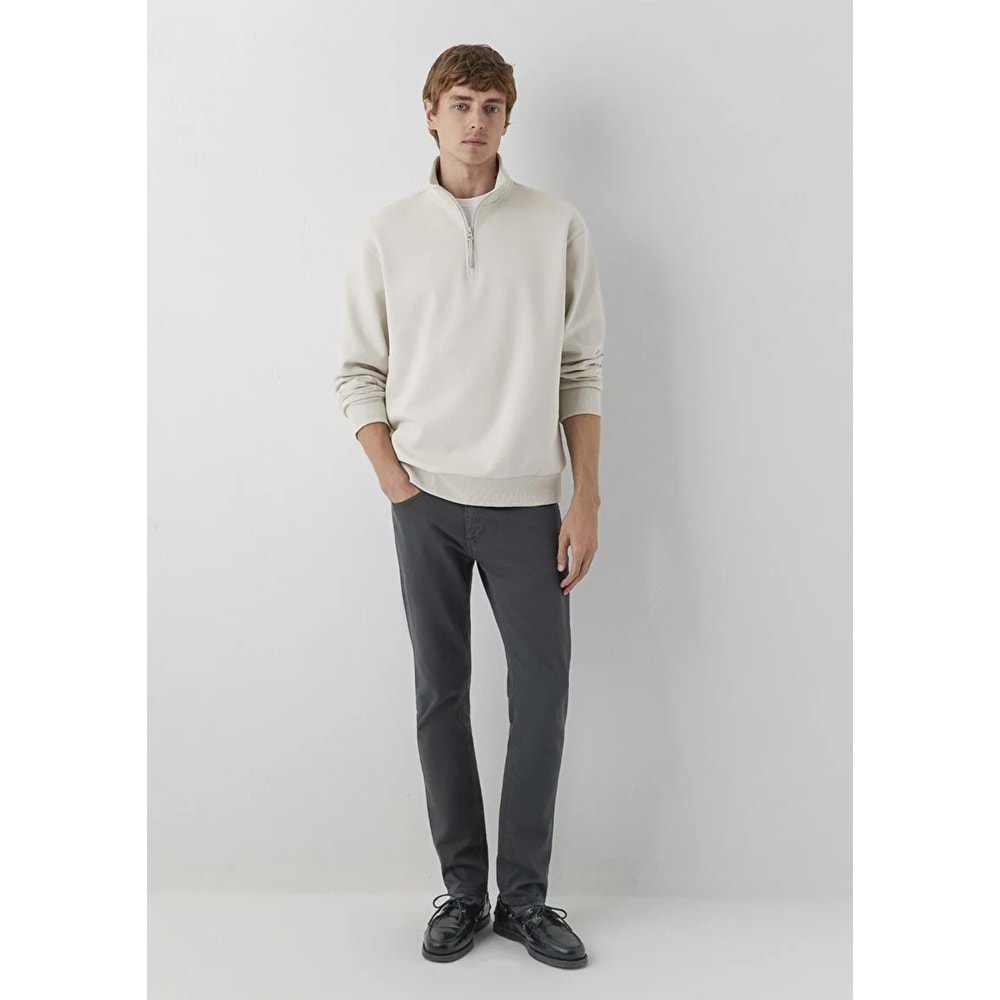 Mavi M0S10278-70144 Mavi Yarı Fermuarlı Erkek Sweatshirt