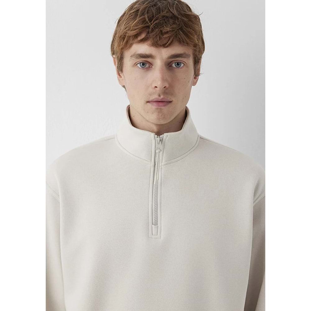 Mavi M0S10278-70144 Mavi Yarı Fermuarlı Erkek Sweatshirt