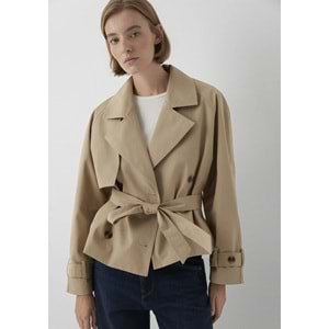 Mavi M1110910-70202 Kısa Trençkot Ceket Kadın Mont