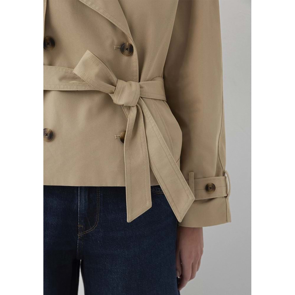 Mavi M1110910-70202 Kısa Trençkot Ceket Kadın Mont