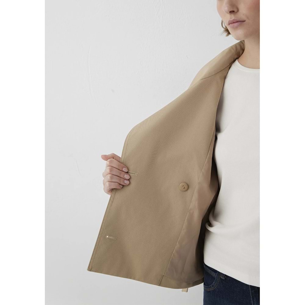 Mavi M1110910-70202 Kısa Trençkot Ceket Kadın Mont