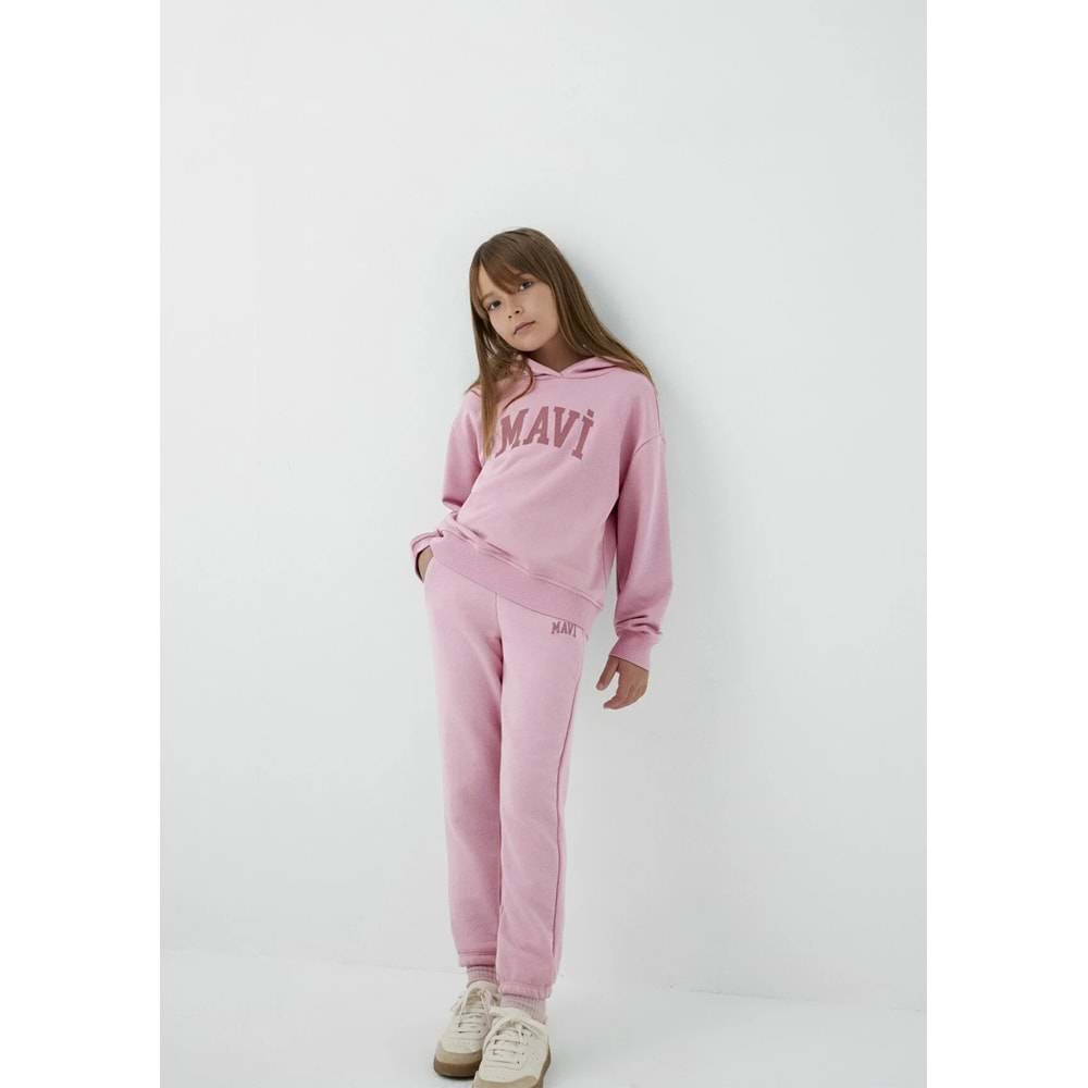 Mavi M7S10147-71015 Mavi Logo Baskılı Kapüşonlu Kız Çocuk Sweatshirt