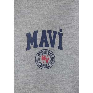 Mavi M0S10656-80018 Mavi Logo Baskılı Kapüşonlu Erkek Sweatshirt
