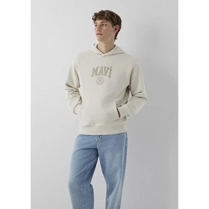 Mavi M0S10646-70144 Mavi Logo Baskılı Kapüşonlu Erkek Sweatshirt