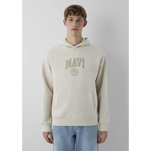 Mavi M0S10646-70144 Mavi Logo Baskılı Kapüşonlu Erkek Sweatshirt