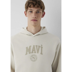 Mavi M0S10646-70144 Mavi Logo Baskılı Kapüşonlu Erkek Sweatshirt