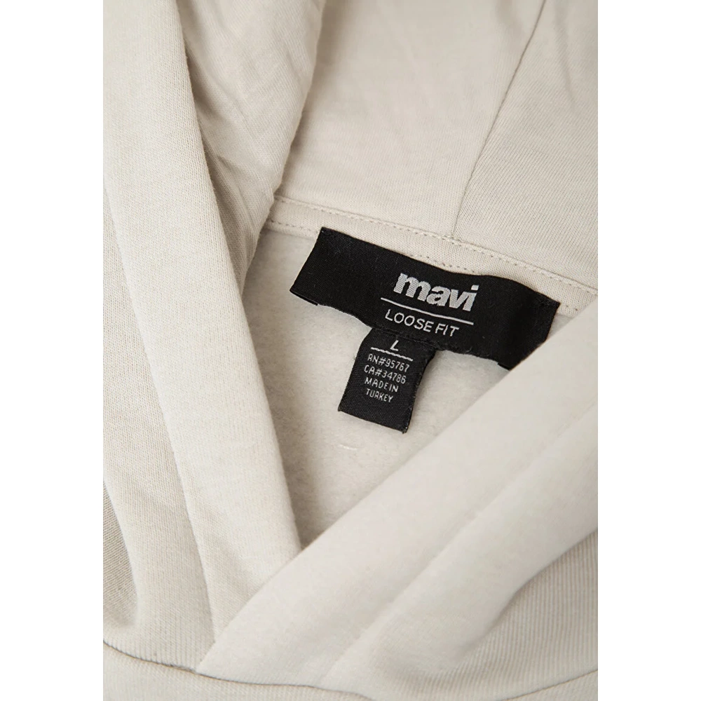 Mavi M0S10646-70144 Mavi Logo Baskılı Kapüşonlu Erkek Sweatshirt