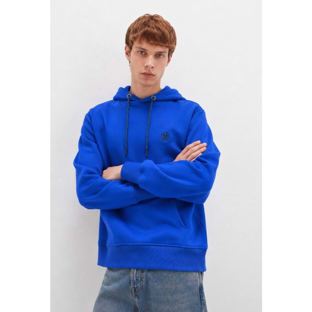 Mavi 065809-70896 Logo Nakışlı Erkek Kapüşonlu Sweatshirt