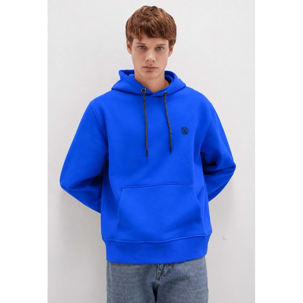 Mavi 065809-70896 Logo Nakışlı Erkek Kapüşonlu Sweatshirt