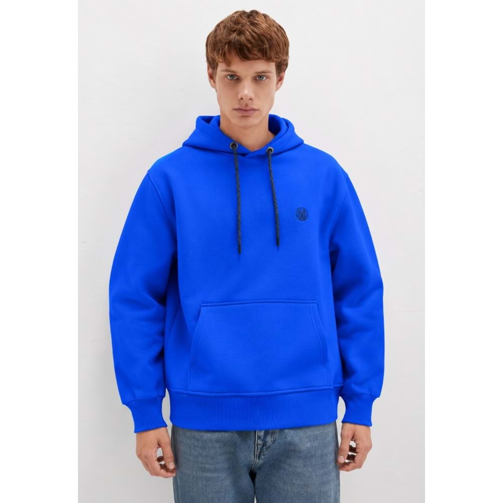 Mavi 065809-70896 Logo Nakışlı Erkek Kapüşonlu Sweatshirt