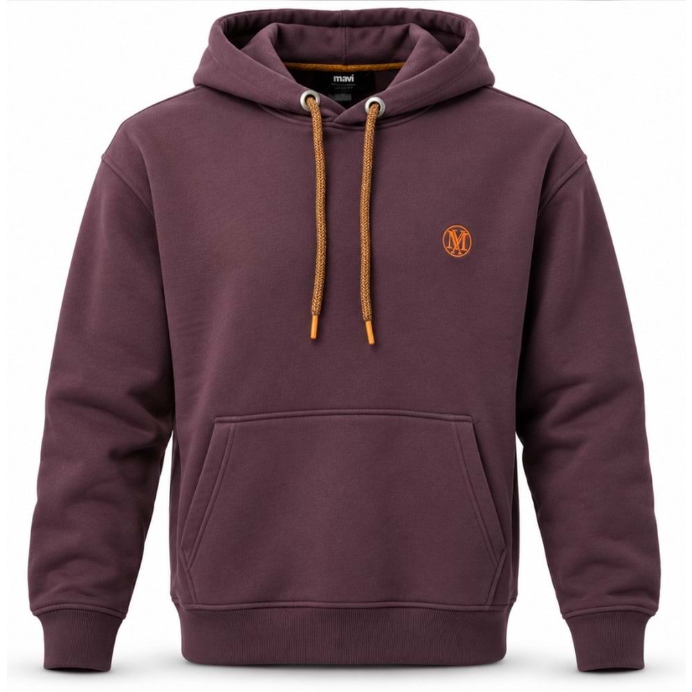 Mavi 065809-70223 Logo Nakışlı Erkek Kapüşonlu Sweatshirt