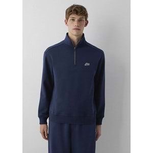Mavi M0S10613-70490 Mavi Patch Logo Nakışlı Yarı Fermuarlı Erkek Sweatshirt