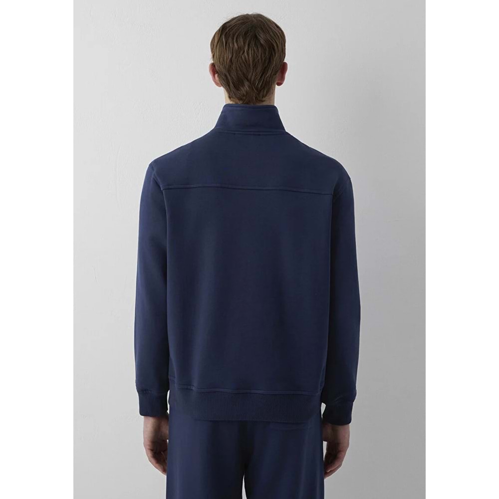 Mavi M0S10613-70490 Mavi Patch Logo Nakışlı Yarı Fermuarlı Erkek Sweatshirt