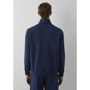 Mavi M0S10613-70490 Mavi Patch Logo Nakışlı Yarı Fermuarlı Erkek Sweatshirt