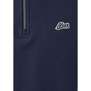 Mavi M0S10613-70490 Mavi Patch Logo Nakışlı Yarı Fermuarlı Erkek Sweatshirt