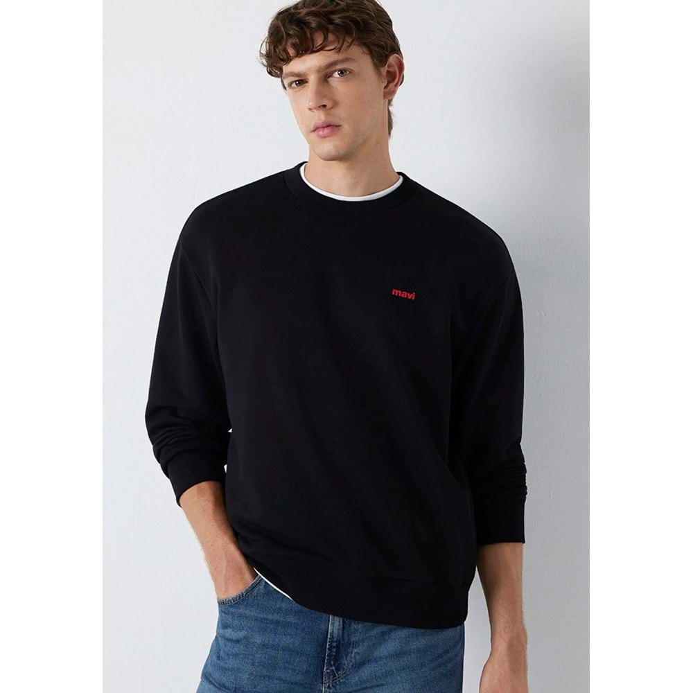 Mavi M0S10643-900 Mavi Logo Baskılı Erkek Sweatshirt