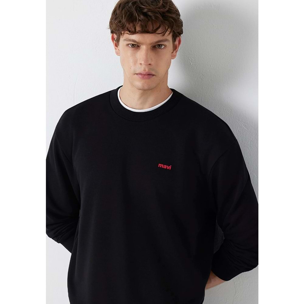 Mavi M0S10643-900 Mavi Logo Baskılı Erkek Sweatshirt