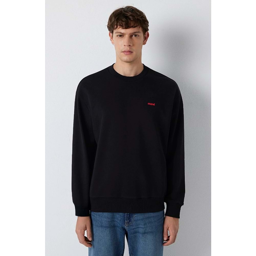 Mavi M0S10643-900 Mavi Logo Baskılı Erkek Sweatshirt