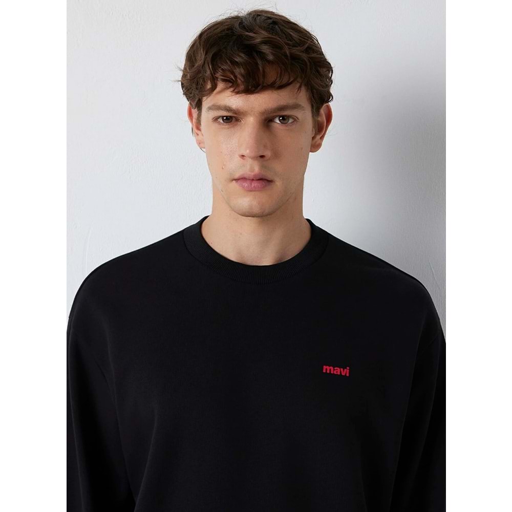Mavi M0S10643-900 Mavi Logo Baskılı Erkek Sweatshirt