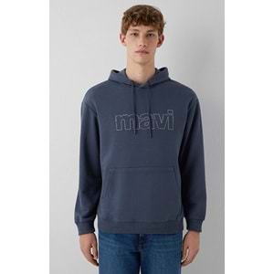 Mavi M0S10196-70759 Mavi Logo Baskılı Kapüşonlu Erkek Sweatshirt