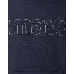 Mavi M0S10196-70759 Mavi Logo Baskılı Kapüşonlu Erkek Sweatshirt