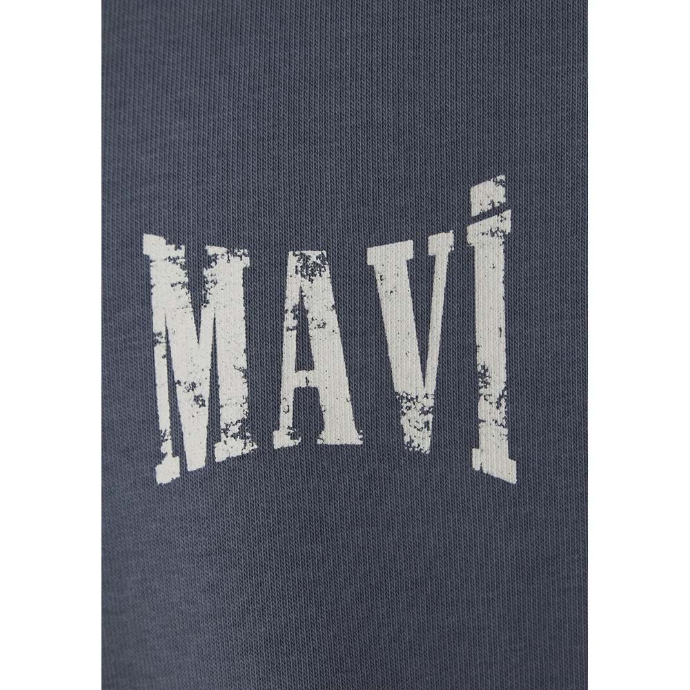 Mavi M0S10672-80776 Mavi Logo Baskılı Yarım Fermuarlı Erkek Sweatshirt